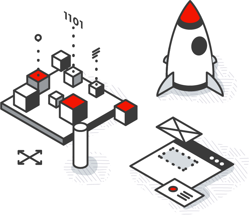 man in paper boat with telescope