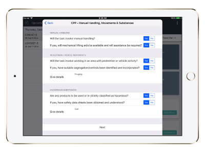 Leak detection mobile screenshots