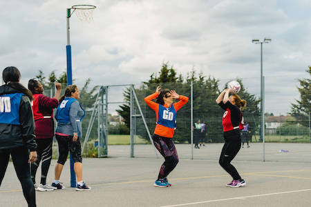 Screenshot of work England Netball